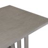 TREXM Wood Dining Table Set for 6, Farmhouse Rectangular Dining Table and 6 Upholstered Chairs Ideal for Dining Room, Kitchen (Grey+Beige)